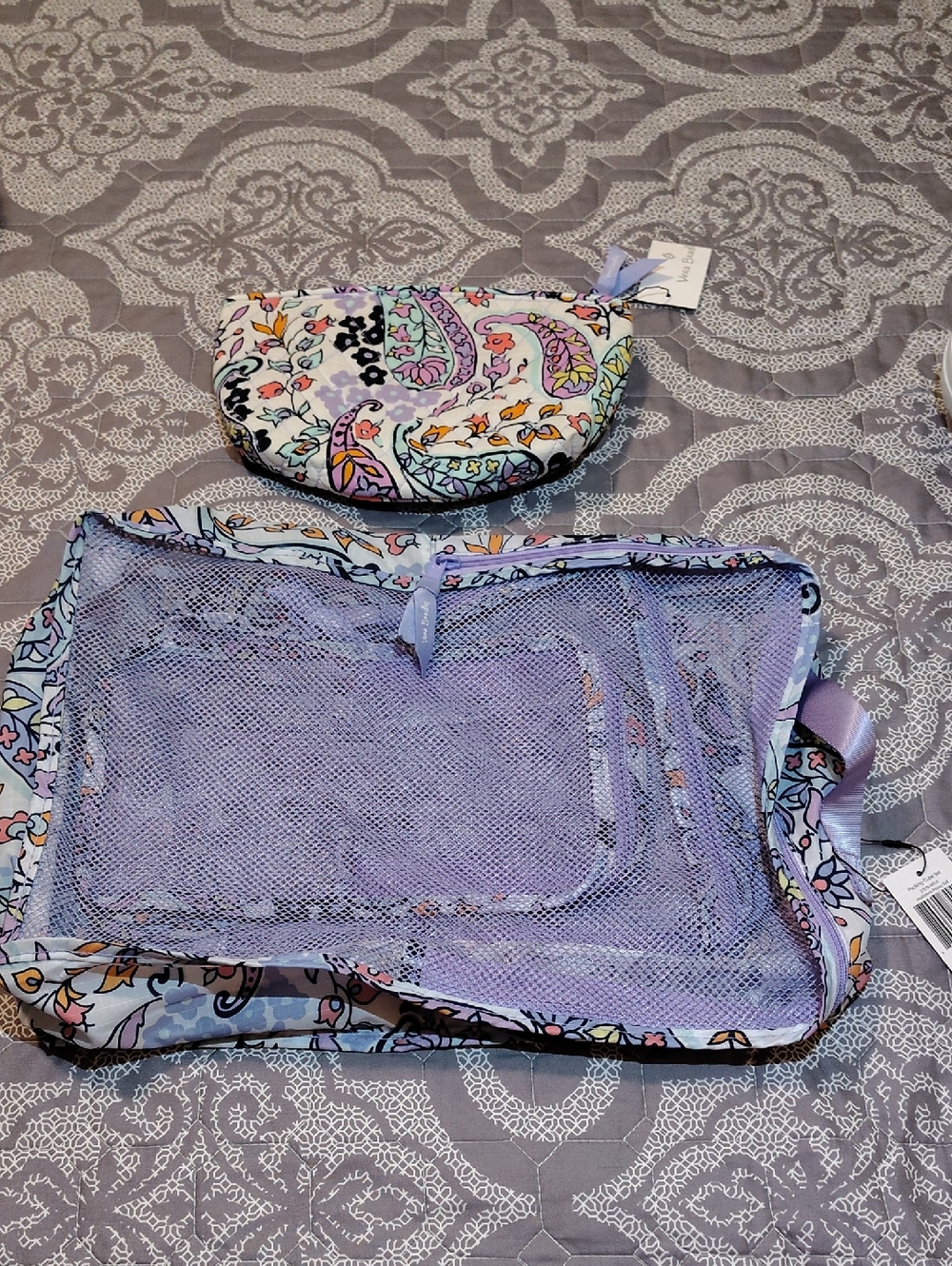 NWT Vera Bradley Maddalena Paisley Cosmetic Bag And Three Packing Cubes